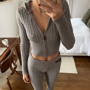 Frankie’s Bikinis knit sweater and pant set - Size M